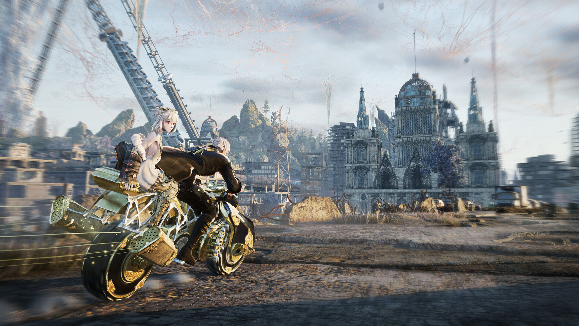 Riding the motorcycle in Code Vein 2