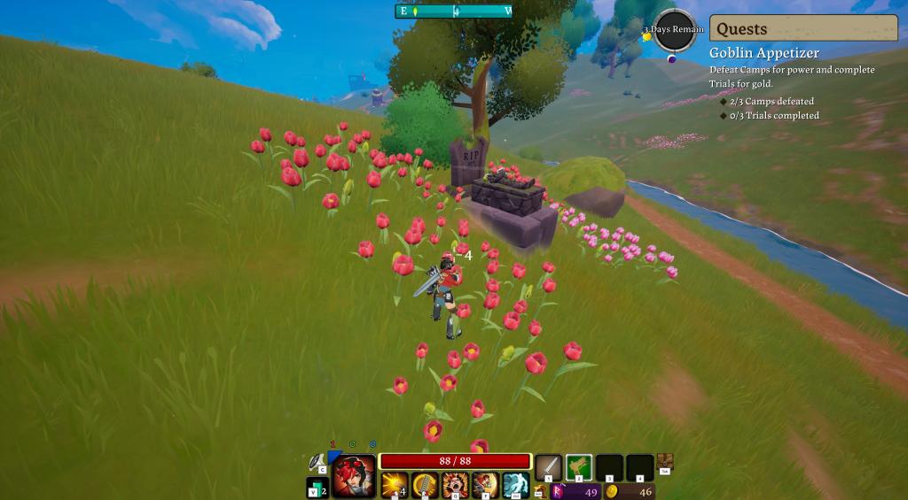 The grave where you find the gun in LORT