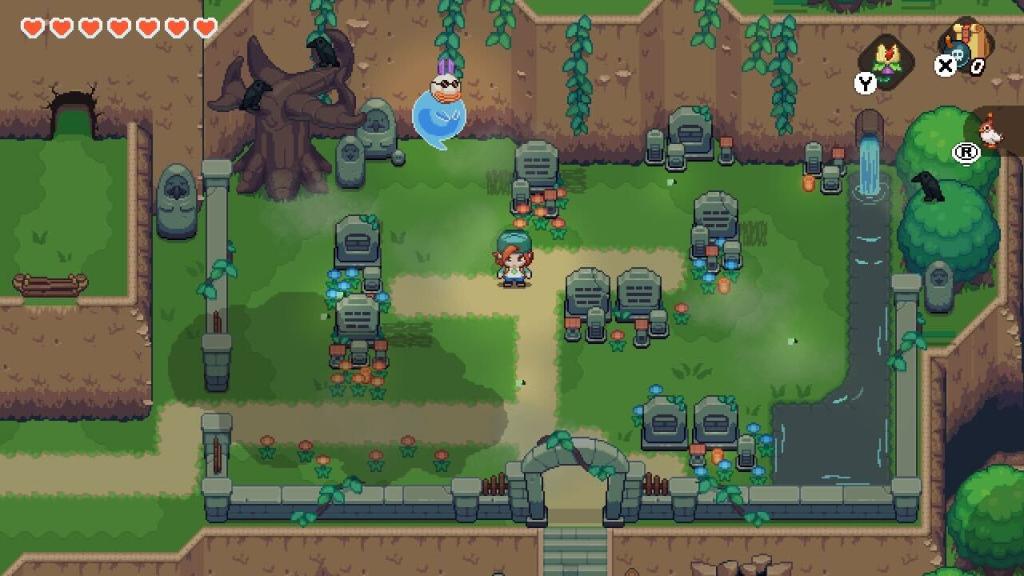 A screenshot of the tombstone locations in the Windy Hills graveyard after the puzzle is completed.