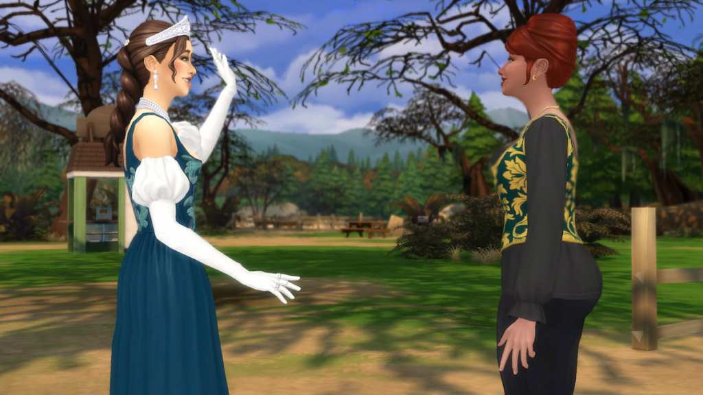 Chatting with royal envoy in the sims 4