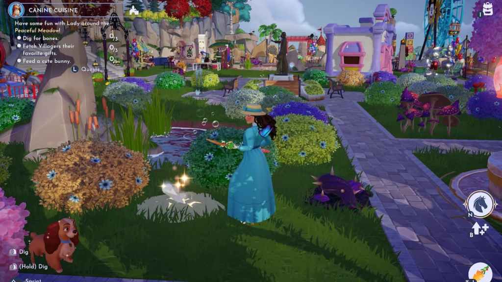 Digging up bone in disney dreamlight valley