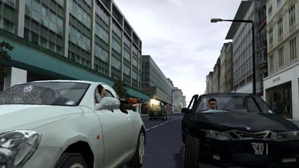 a mid-drive shootout in the getaway