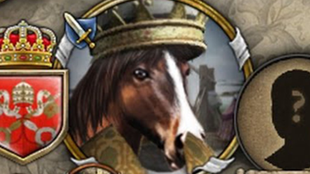 Glitterhoof wearing a crown because he's now King.