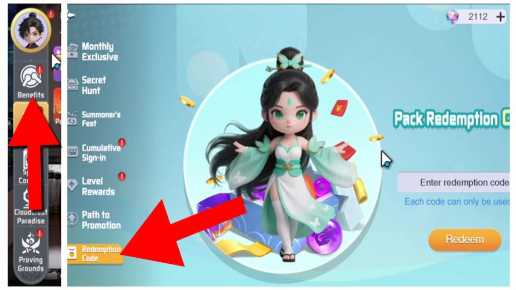How to redeem codes in Spirits Summoners.
