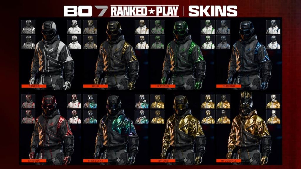 BO7 Ranked Play unlockable skins