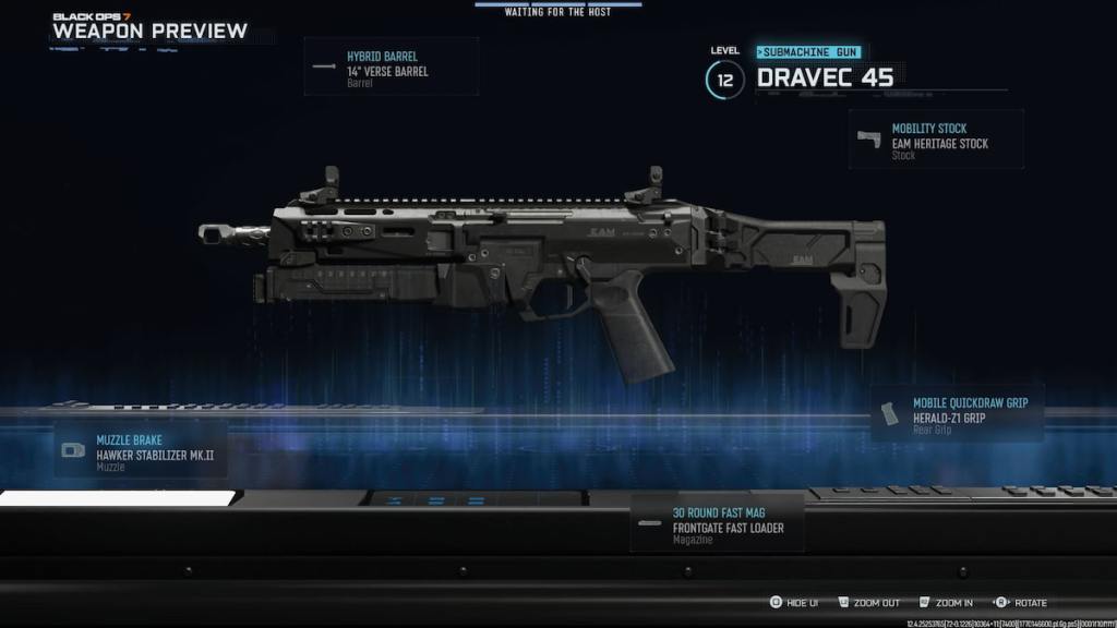 Dravec 45 Ranked Play BO7 build