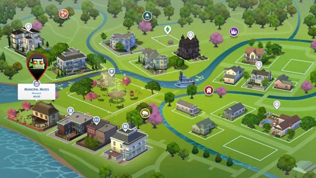 Municipal Muses Museum map location  in the sims 4