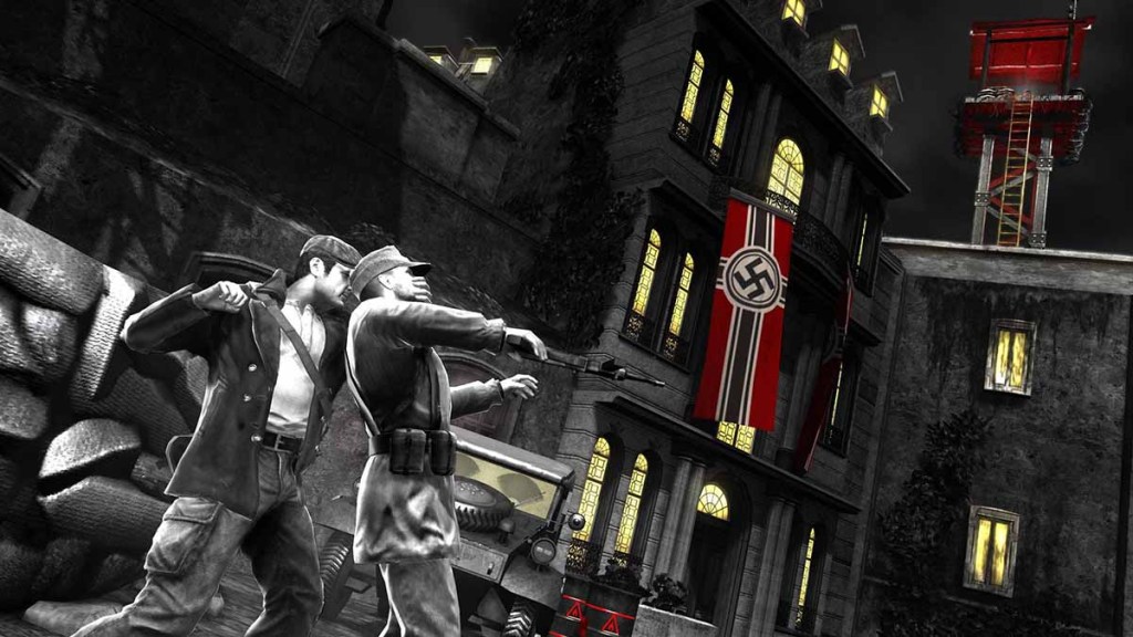 Sneakily killing a Nazi in The Saboteur