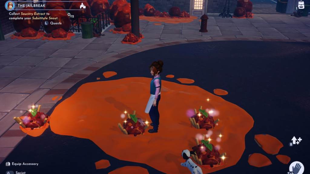 Saucery extract on the ground in disney dreamlight valley