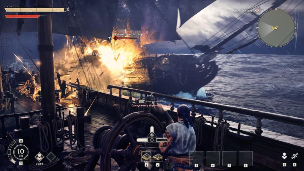 Naval combat in Windrose.