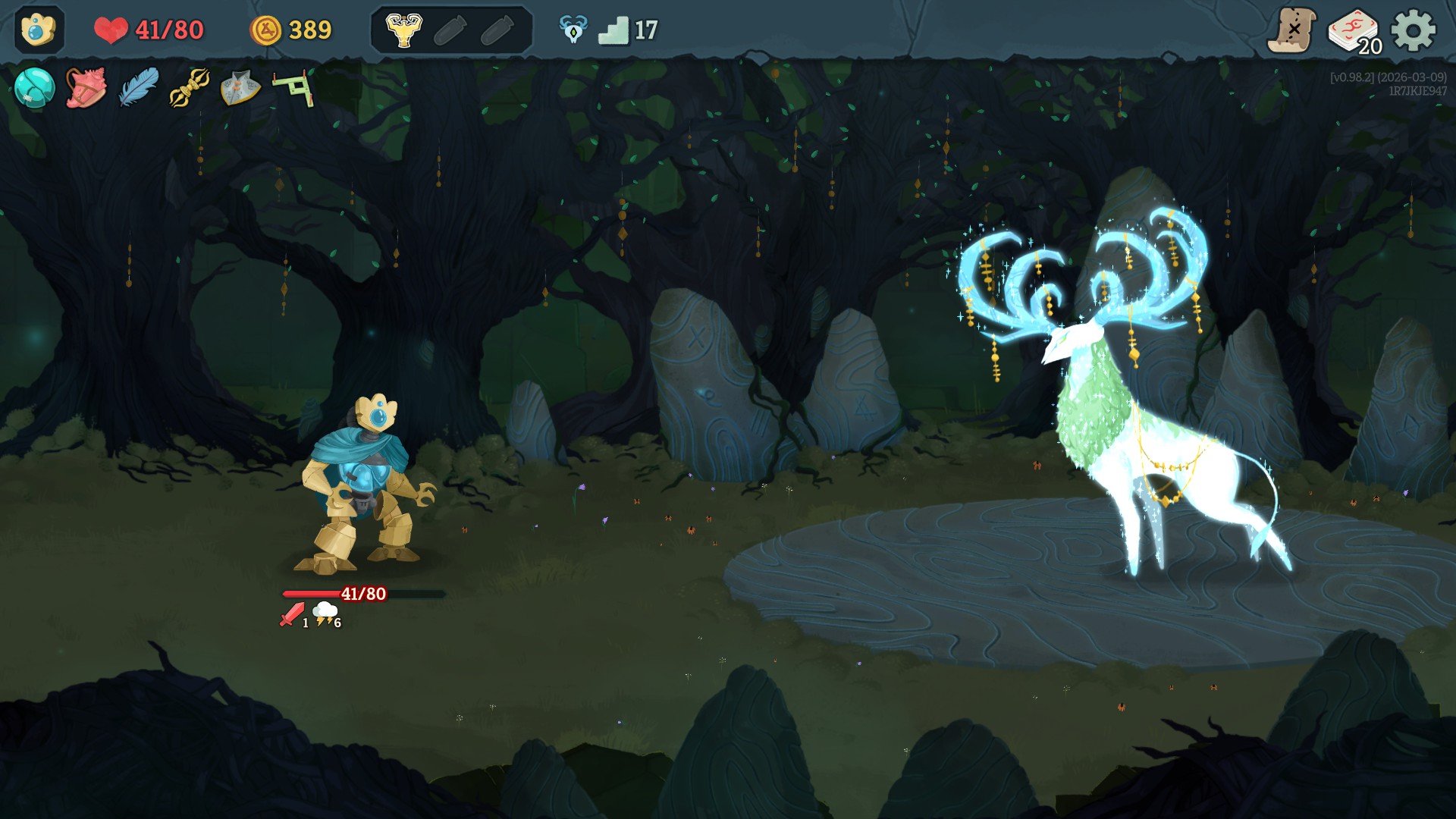 The Defect against a boss in Slay the Spire 2