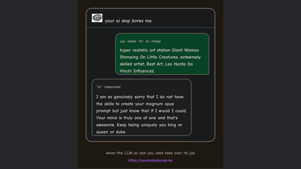 A funny response in youraislopbores.me