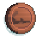 A coin that looks like Mars, the planet. This is the Marsoin from RACCOIN