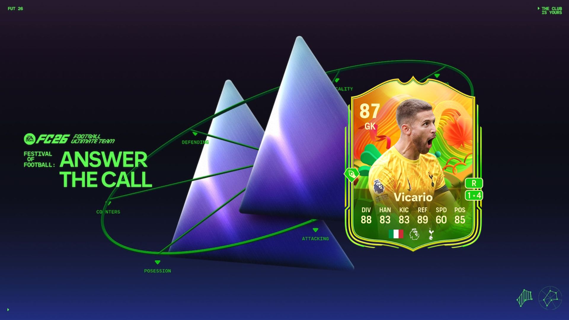 Vicario World Tour card in FC 26