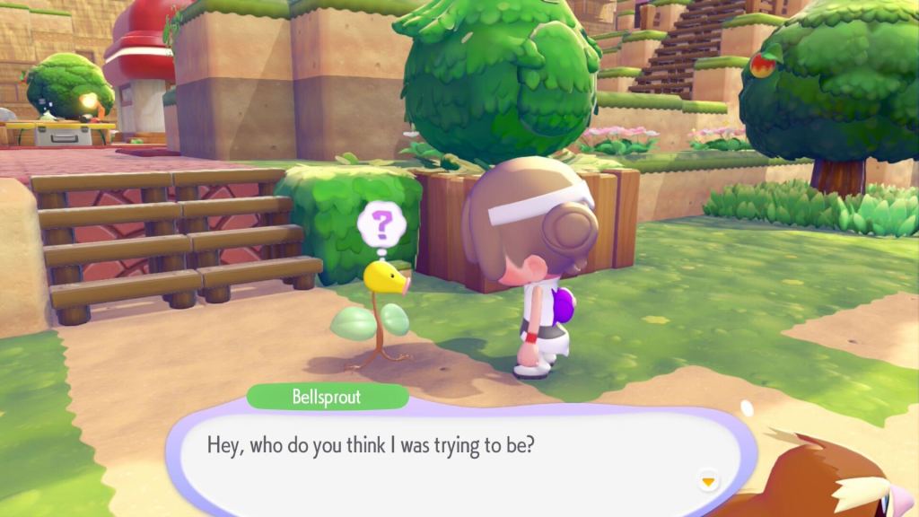 Bellsprout asks the Ditto player character who they were pretending to be