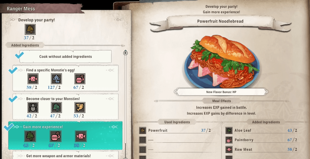 Powerfruit Noodlebread in Monster Hunter Stories 3