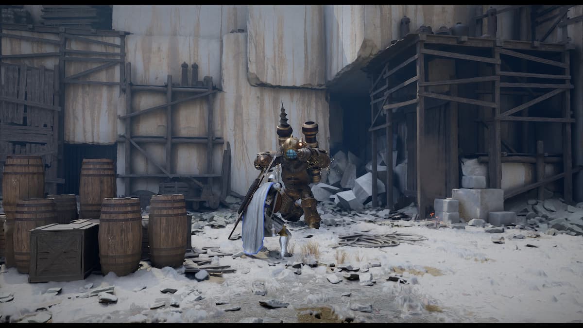 Fight with the Excavatron in Crimson Desert