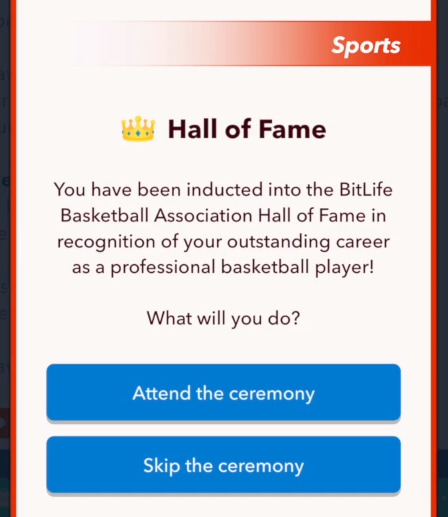 Hall of fame offer bitlife