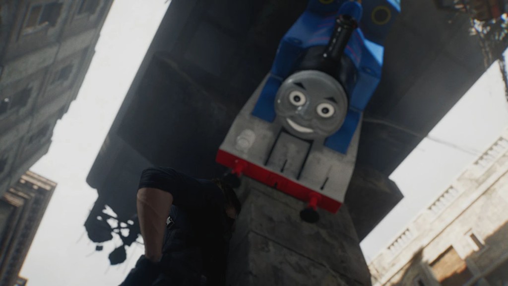 Thomas the Tank Engine replaces spiders in Resident Evil Requiem Mod
