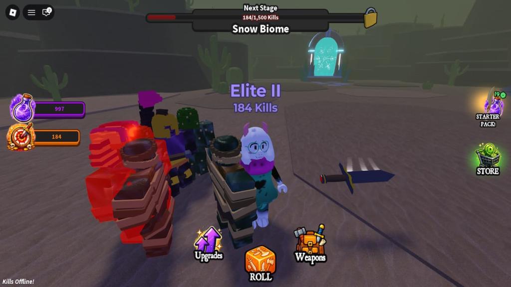 In-game screenshot of Untitled Melee RNG. 