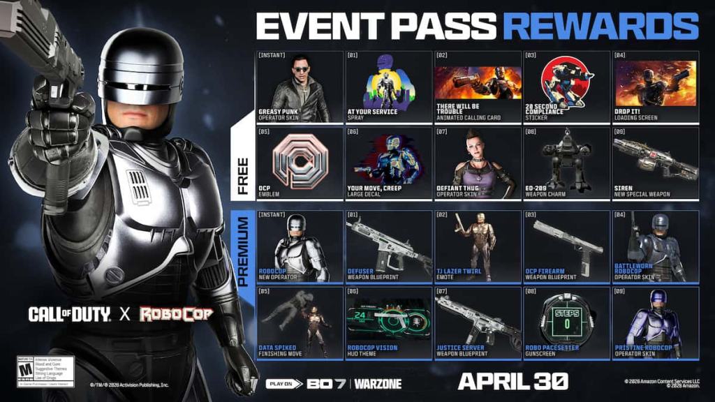 BO7 RoboCop event pass
