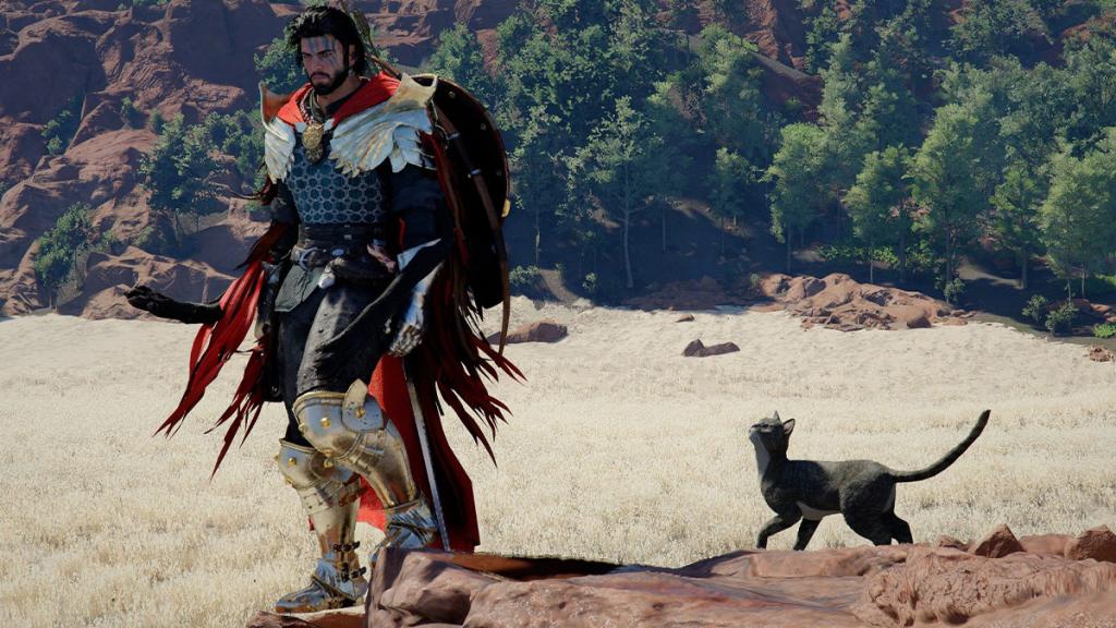 A cat in Crimson Desert