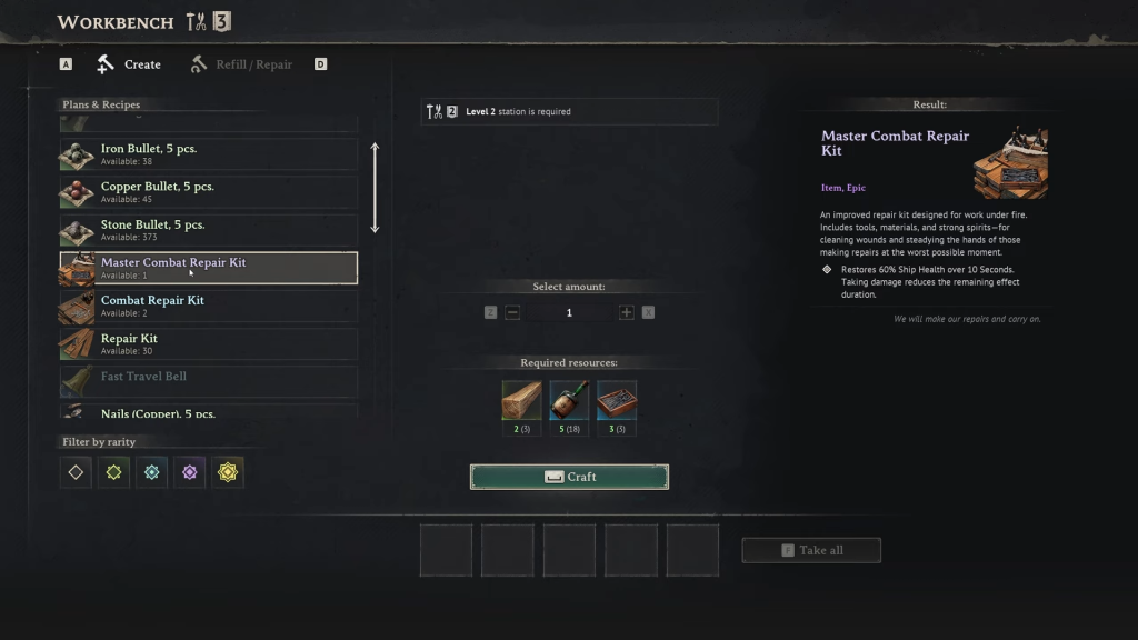 Master Combat Repair Kit in Windrose