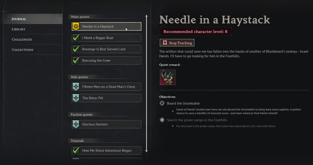 Needle in a Haystack quest in Windrose