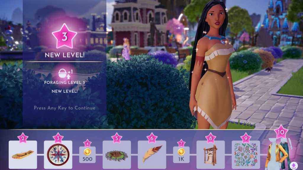 Pocahontas friendship rewards in Disney Dreamlight Valley