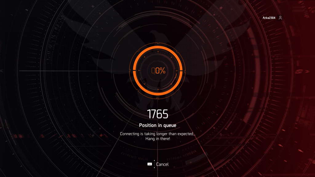 The Division 2 login queue