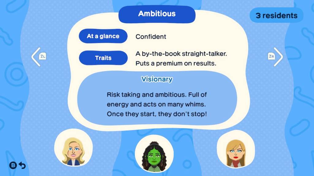 Ambitious Miis in tomodachi life living the dream