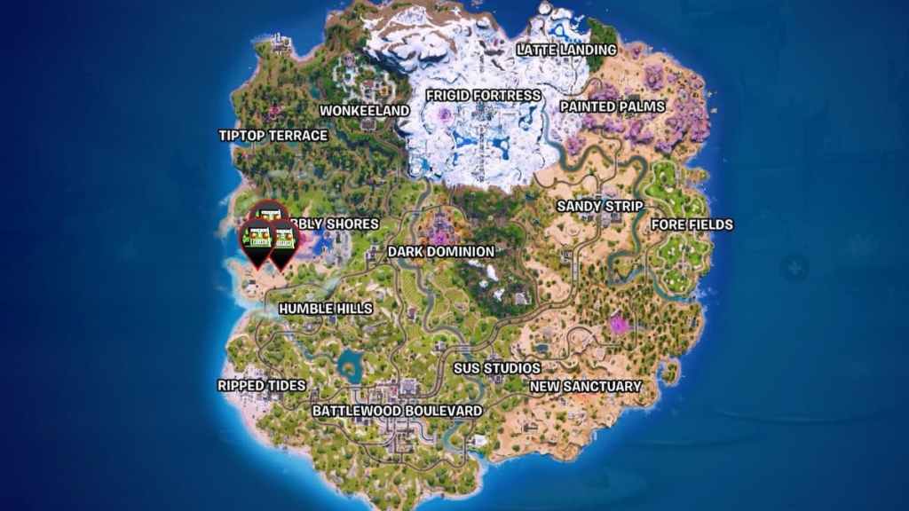 Healing pool map locations in fortnite