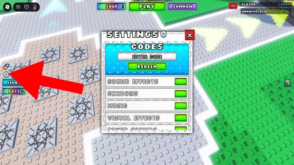 How to redeem codes in Noob Tower Defense.