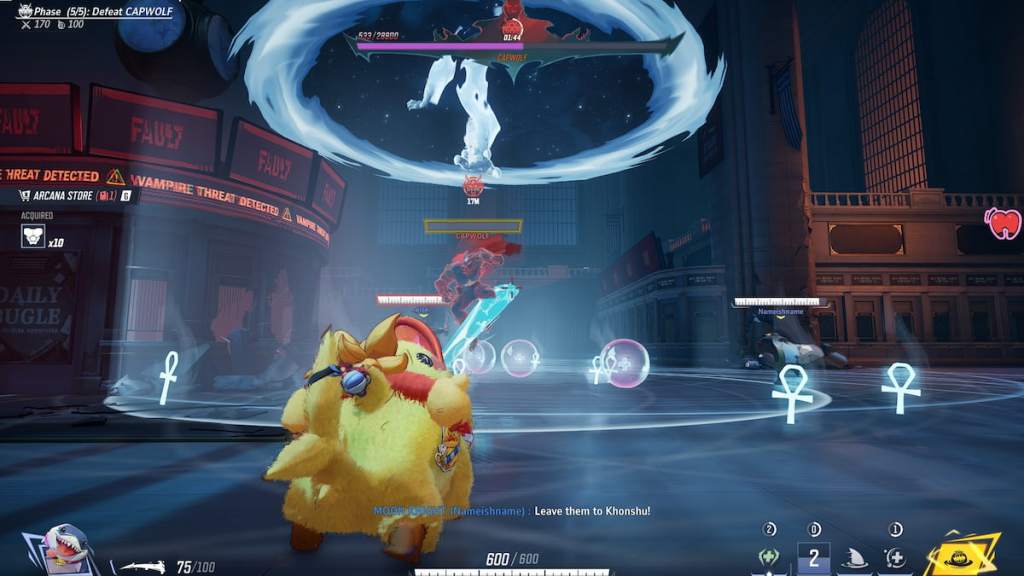 Jeff fighting capwolf in marvel rivals