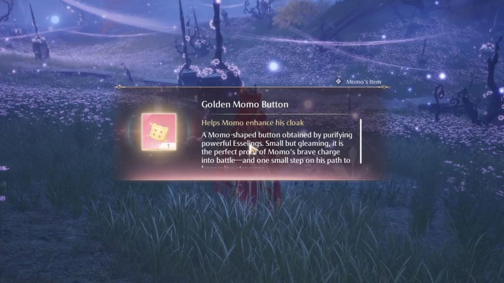 Obtaining golden momo button in infinity nikki