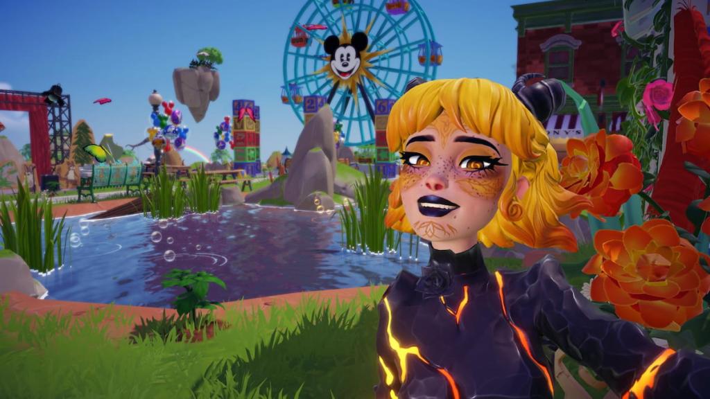 Pond in peaceful meadow  in disney dreamlight valley
