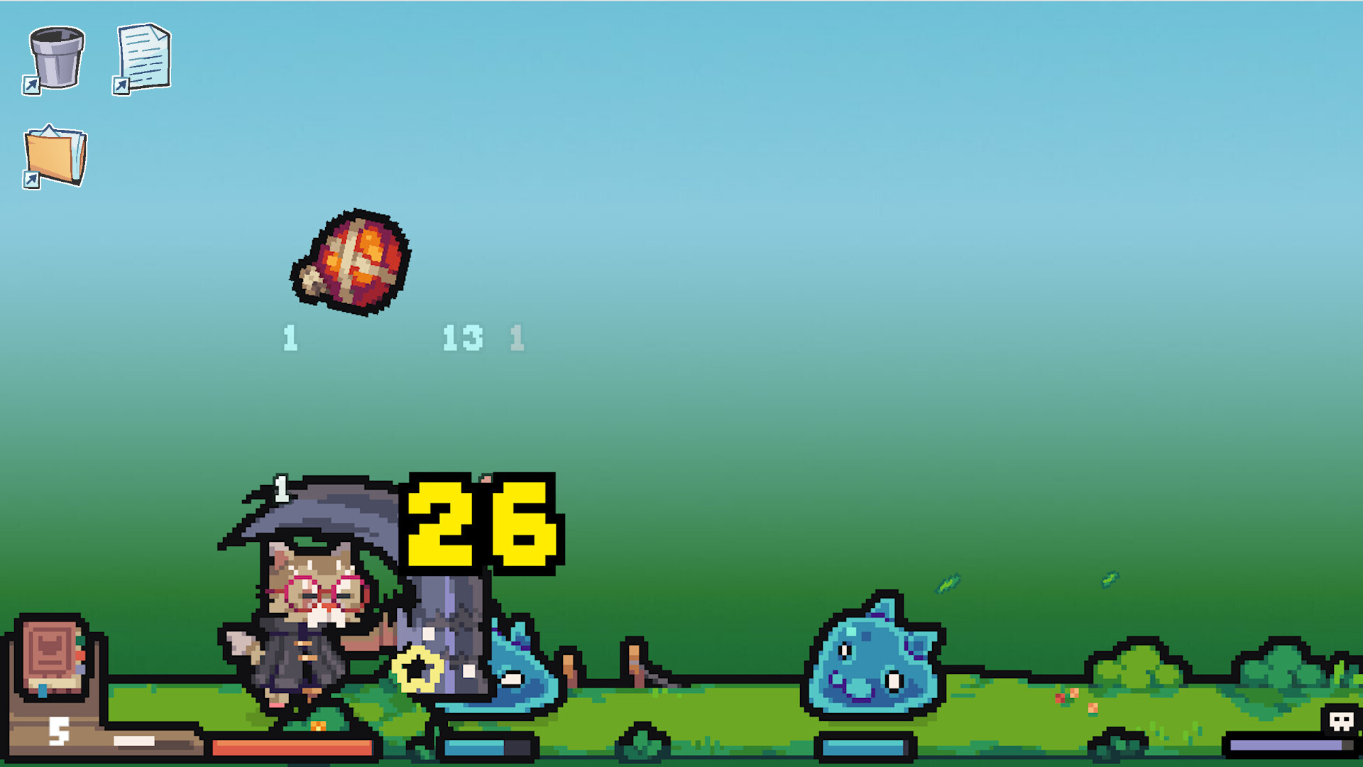 Cat hero in Tap Tap Loot