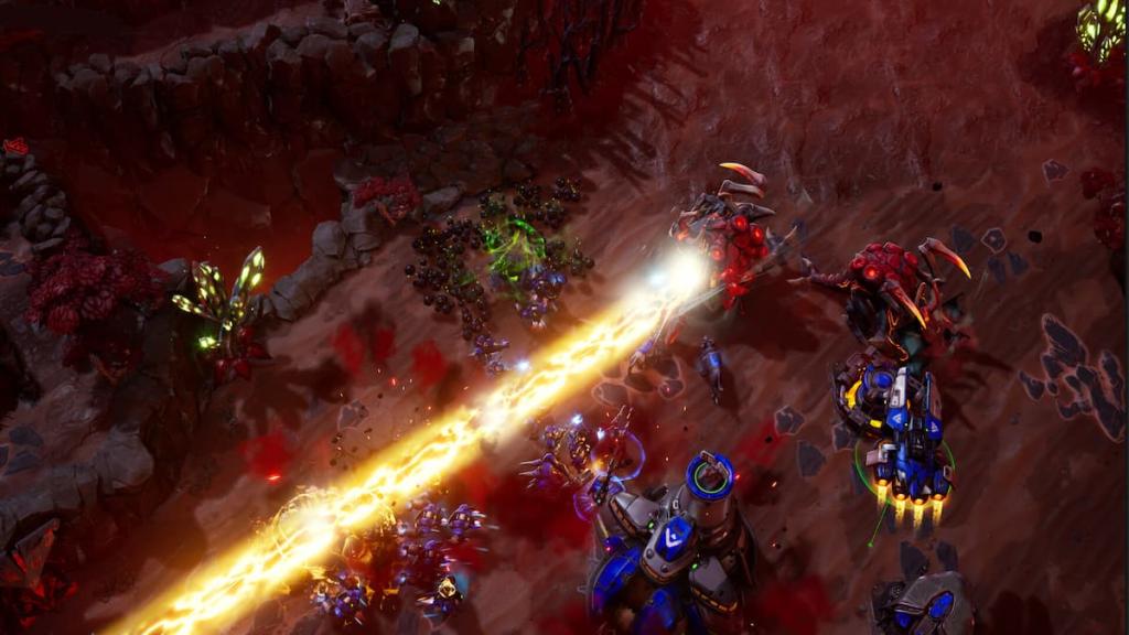 A battle in Stormgate. 