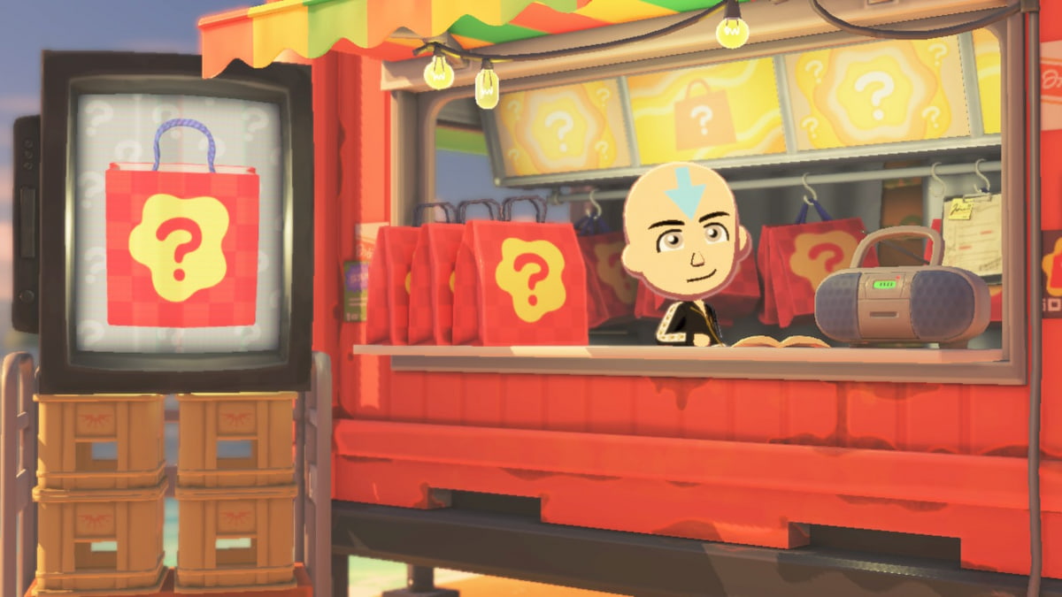 A Mii running the marketplace shop in tomodachi life living the dream