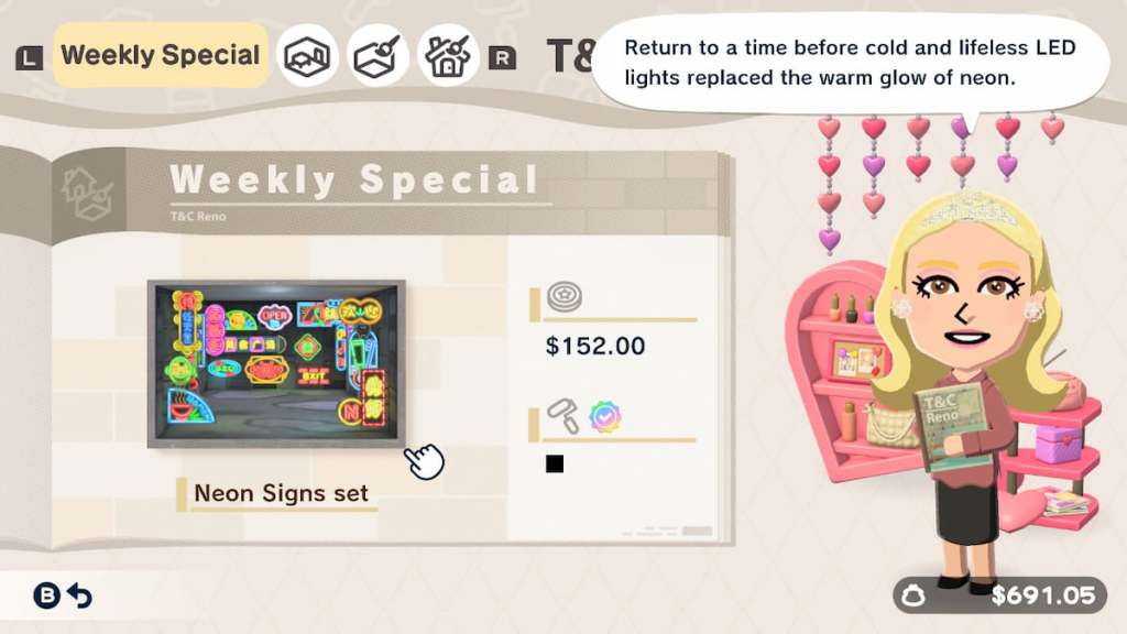 T&C weekly special in tomodachi life living the dream