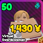 Virtual Swordswoman unit from Re: Rangers X Roblox experience.