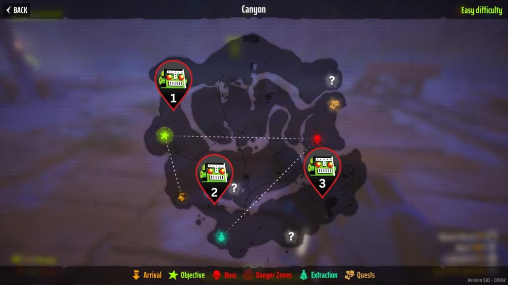 Disc fragment locations in Far Far West Canyon