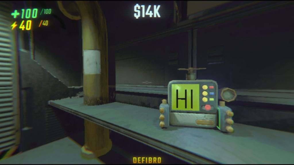 "Hi" on Defibro display