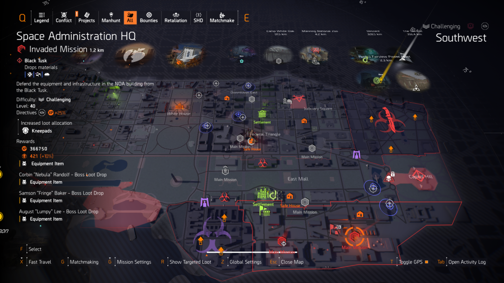 Space Administration HQ in The Division 2