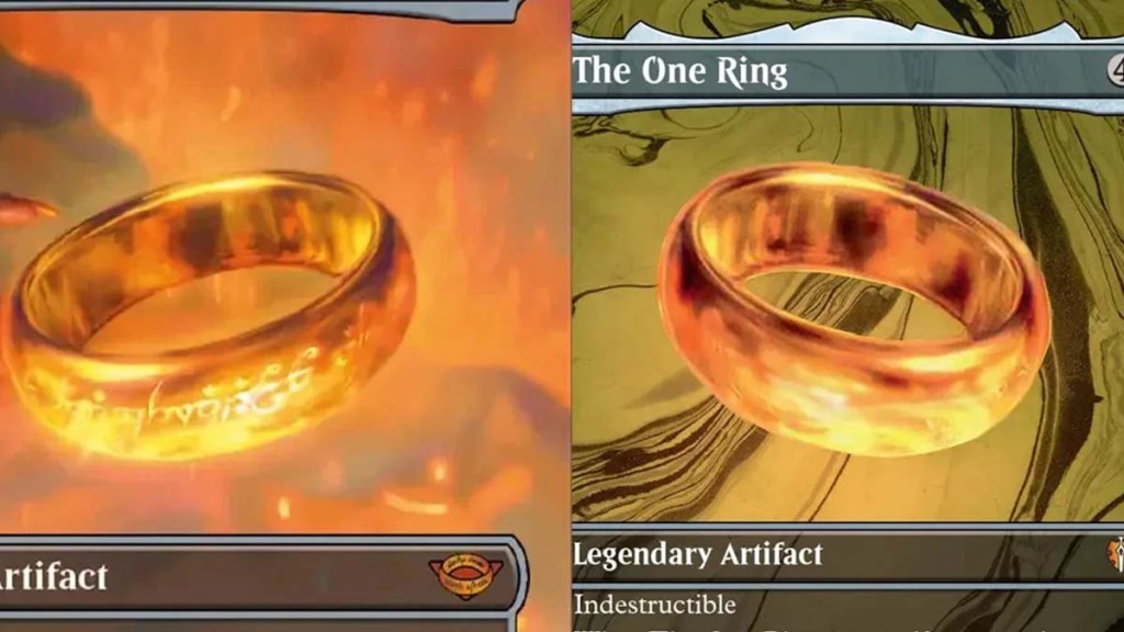 The comparison between the One Ring cards